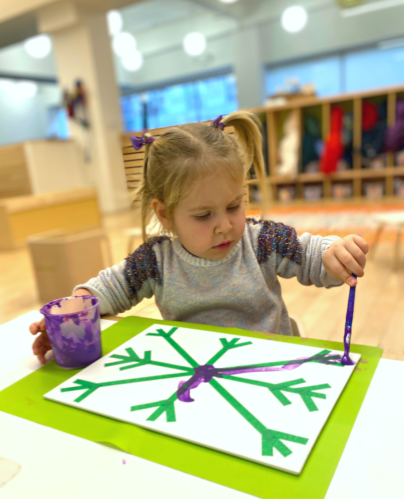 Snowflake & Tree Tape Resist - DIY - Playgarden Online