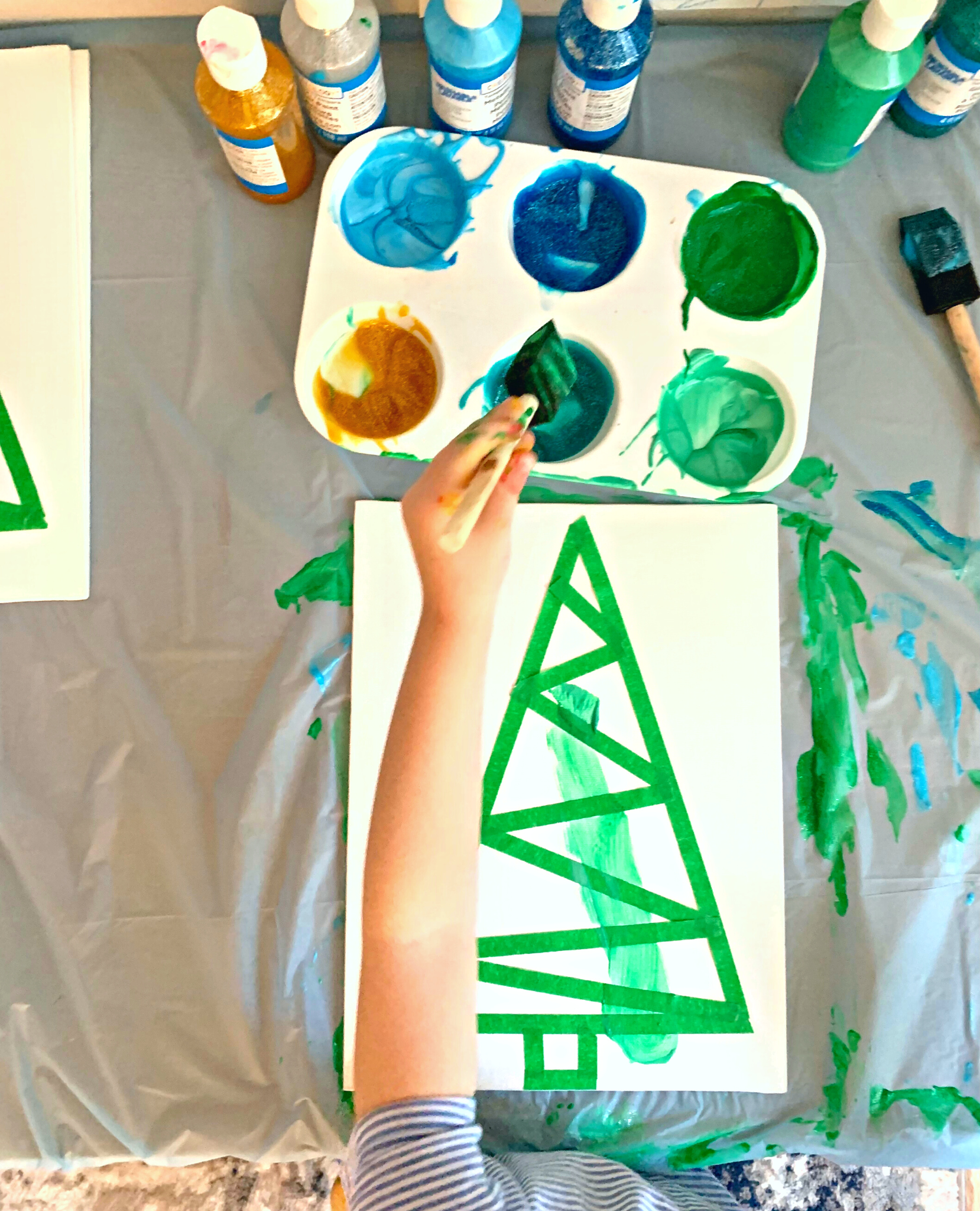 Snowflake & Tree Tape Resist - DIY - Playgarden Online