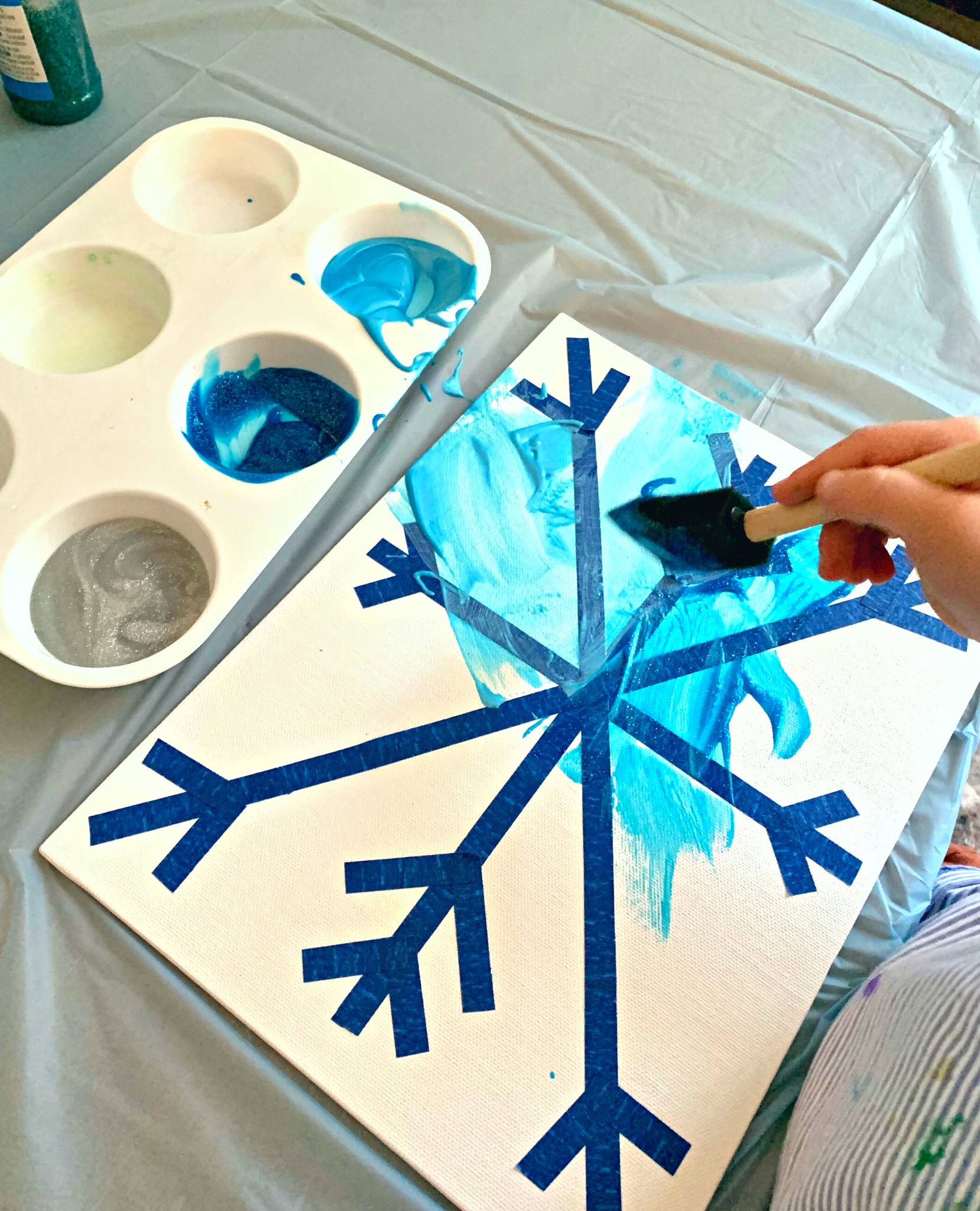 Snowflake & Tree Tape Resist - DIY - Playgarden Online