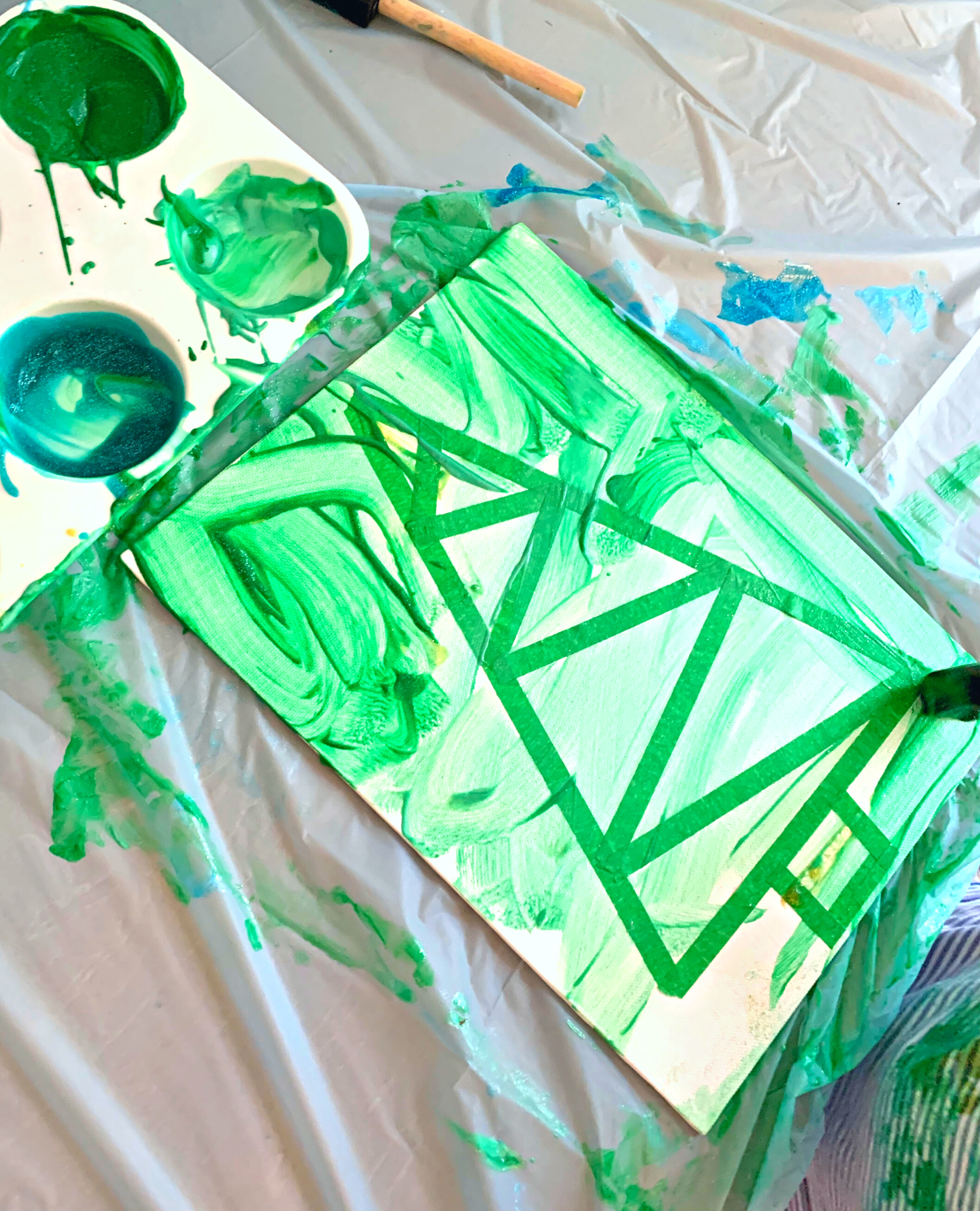 Snowflake & Tree Tape Resist - DIY - Playgarden Online